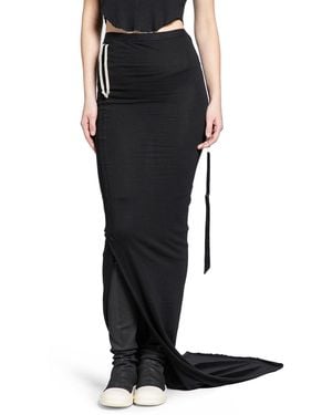 Rick Owens Concordians Edfu Long Skirt - Black