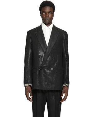Maison Margiela Foiled Wool Blazer - Black