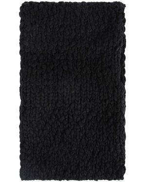 Yohji Yamamoto Hand-Woven Slabs/W Knit Snood - Black