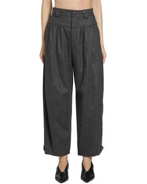 Chloé Wool Flannel Pants - Black