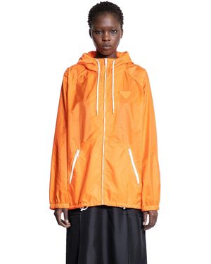 Prada Lightweight Re-Nylon Rain Jacket - Orange