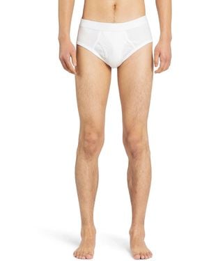 Comme des Garçons Lightweight Cotton Jersey Briefs - White