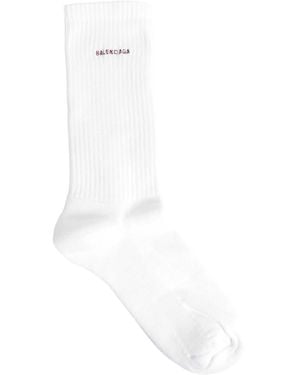 Balenciaga Logo Socks - White