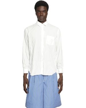 Comme des Garçons Crinkled Pocket Shirt - White