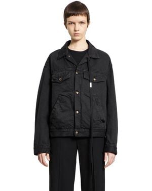 Ann Demeulemeester Marthe 5 Pocket High-Comfort Denim Jacket - Black