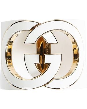 Gucci Interlocking Cuff Bracelet - Metallic