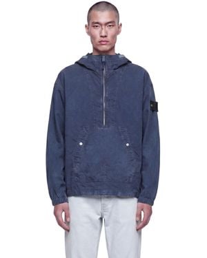 Stone Island 4100005 Hooded Anorak - Blue
