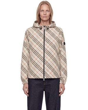 Burberry Check Salcombe Hooded Jacket - Natural