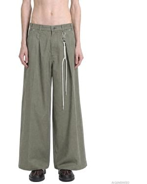 Song For The Mute Super Baggy Trousers - Green