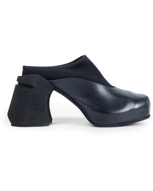 Demon Dona Heeled Mules - Blue