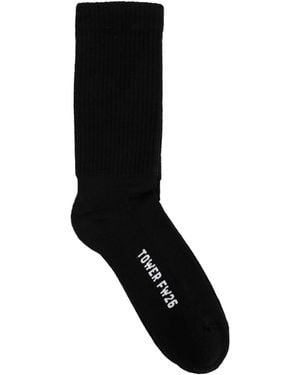 Rick Owens Tower Glitter Socks - Black