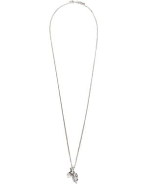 Emanuele Bicocchi Flourish Skull Necklace - Metallic