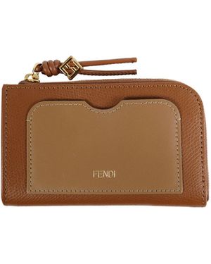 Fendi Peekaboo Card Case - Brown