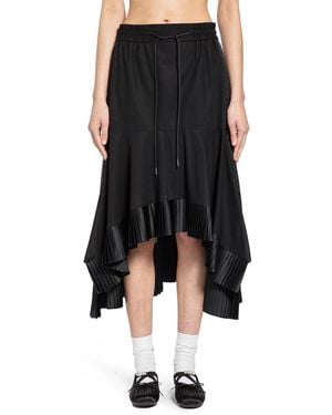 Sacai Cotton Broadcloth Skirt - Black