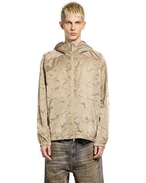 Laminar Printed Nylon Ripstop Windbreaker - Natural