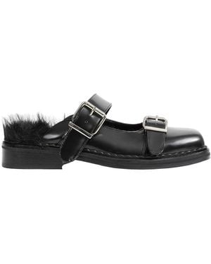 Simone Rocha Buckled Mary Jane Mules - Black