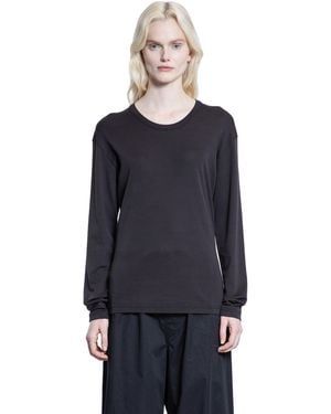 Lemaire Rib Long Sleeve Top - Blue
