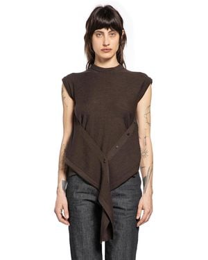 Lemaire Sleeveless Buttoned Top - Black