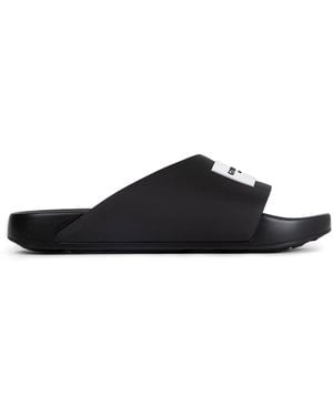 Givenchy Label Sllide Mules - Black