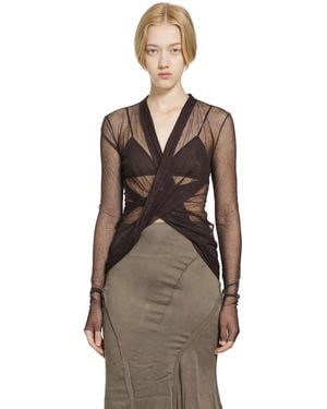 Yehuafan Knotted Top - Brown