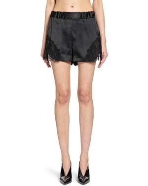 Versace Lace-Trim Shorts - Black