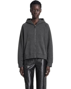 Max Mara Technical Cotton Zip-Up Hoodie - Black