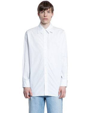 RECTO. Double Collar Stripe Shirt - Blue