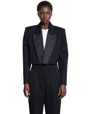 Givenchy Cropped Tuxedo Blazer - Black