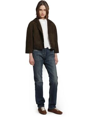 Prada Cropped Suede Jacket - Black