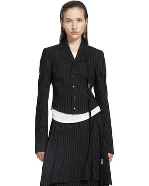 Ann Demeulemeester Manda Cropped Blazer - Black