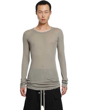 Rick Owens Tower Rib Ls T - Grey