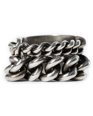 Ann Demeulemeester Iza Chain Ring - Black