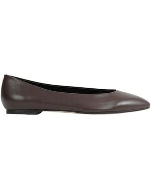Aeyde Ellie Almond-Toe Flats - Black