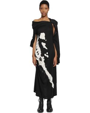 Yohji Yamamoto Long Sleeve Dress - Black