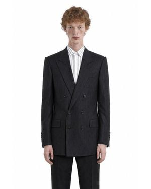 Tom Ford Saxony Herringbone Stripe Jacket - Black