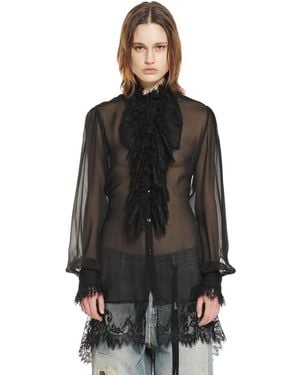 Ann Demeulemeester Barah Long Comfort Shirt - Black