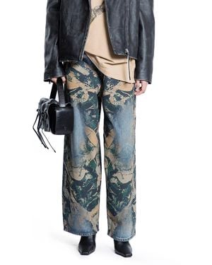 Acne Studios Printed Super baggy Fit Jeans - Multicolor