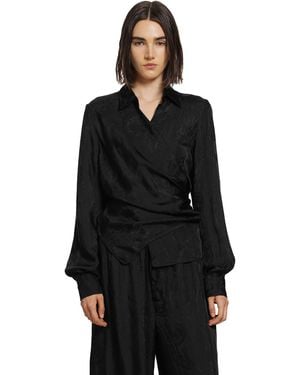 Ann Demeulemeester Alba Wrap Shirt - Black