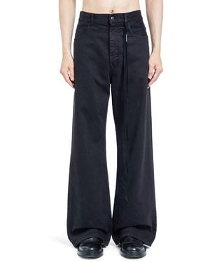 Ann Demeulemeester Modest 5 Pockets Relaxed Flared Trousers - Blue