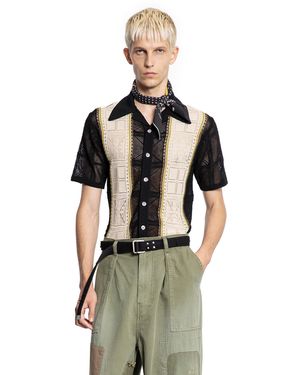 Kapital 12G Crochet Knit Tennessee Aloha Polo - Green