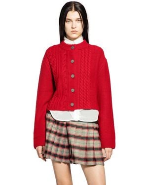 Enfants Riches Deprimes Cropped Cardigan - Red