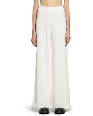 Max Mara Wool Yarn Trousers - White