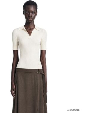 Burberry Cashmere Knit Polo - White