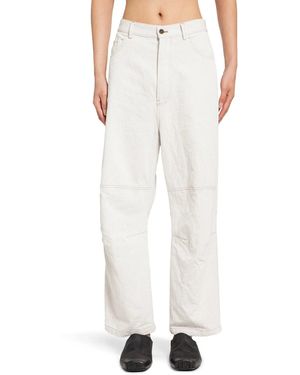 Forme D'expression 5 Pocket Baggy Jeans - White