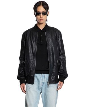 Giorgio Brato Waxed Lambskin Bomber - Black