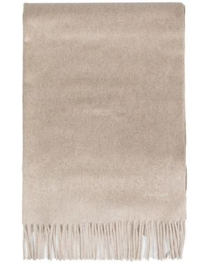 Max Mara Cashmere Logo Stole - Natural