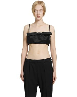 Givenchy Cropped Top With Bow - Black