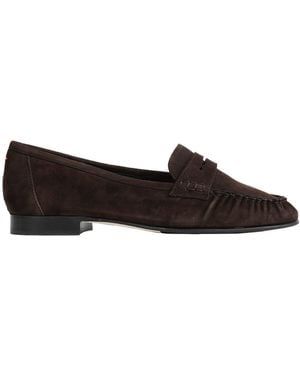 Aeyde Aldous Suede Penny-Slot Loafers - Black
