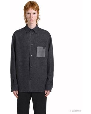 Loewe Wool Blend Overshirt - Black