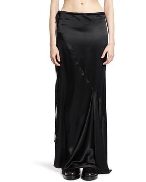 Ann Demeulemeester Eveline Long Bias Skirt - Black